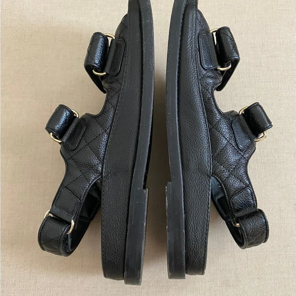 ** SOLD ** CHANEL CC DAD SANDALS - Picture 7 of 13